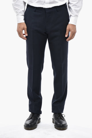 CC COLLECTION Abito in Lana Vergine con Design Slim Fit