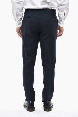 CC COLLECTION Abito in Lana Vergine con Design Slim Fit