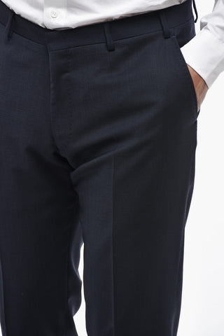CC COLLECTION Abito in Lana Vergine con Design Slim Fit