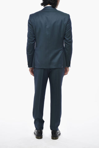 CC COLLECTION 3-Piece Virgin Wool Suit With Welt Pockets