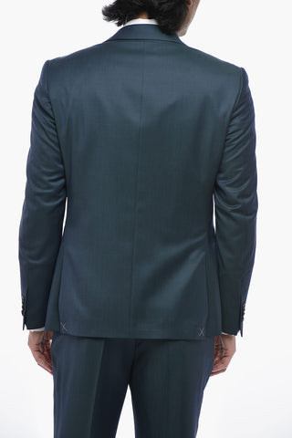 CC COLLECTION 3-Piece Virgin Wool Suit With Welt Pockets