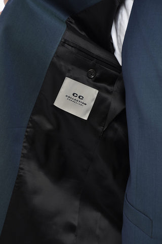 CC COLLECTION 3-Piece Virgin Wool Suit With Welt Pockets
