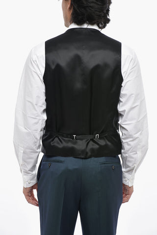 CC COLLECTION 3-Piece Virgin Wool Suit With Welt Pockets