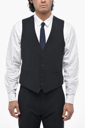 CC COLLECTION 3-Piece Stretch Wool Suit With Flap Pockets
