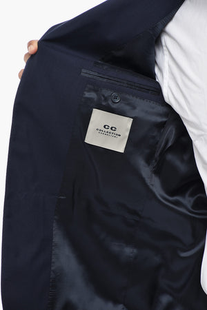 CC COLLECTION Two-Piece Virgin Wool Suit with Classic Lapel