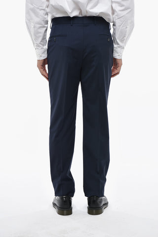 CC COLLECTION Doppelreiheranzug aus Stretchwolle mit spitzem Revers