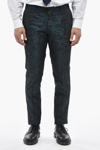 CC COLLECTION Damask Wool-Blend Suit with Satin Details