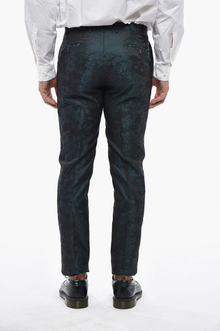 CC COLLECTION Damask Wool-Blend Suit with Satin Details