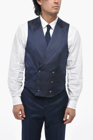 Double-Breasted Waistcoat CERIMONIA ACADEMY with Peak Lapel