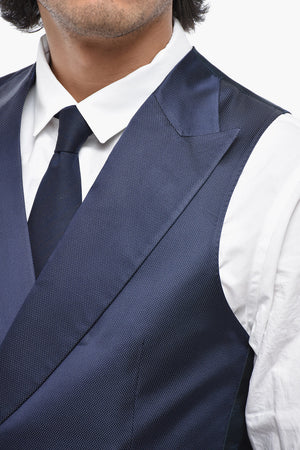 Double-Breasted Waistcoat CERIMONIA ACADEMY with Peak Lapel