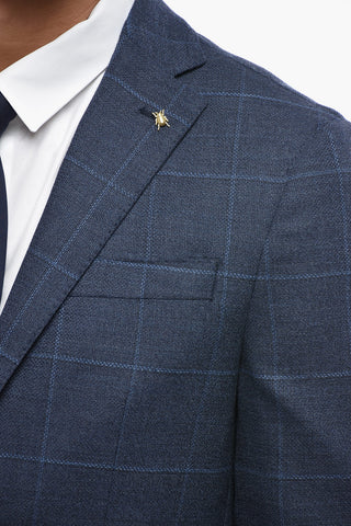 CC COLLECTION Blazer Semifoderato in Misto Lana Windowpane
