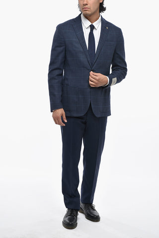 CC COLLECTION Blazer Semifoderato in Misto Lana Windowpane