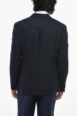 CC COLLECTION Blazer Sfoderato in Lana Vergine con Tasche a Toppa