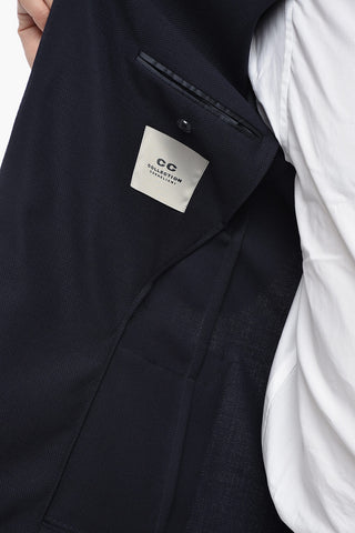 CC COLLECTION Blazer Sfoderato in Lana Vergine con Tasche a Toppa