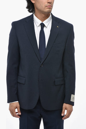 CC COLLECTION Virgin Wool Half-Lined Blazer with Flap Pockets