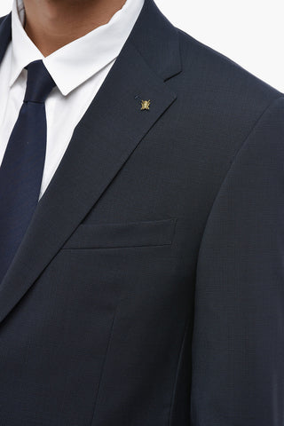 CC COLLECTION Blazer Semifoderato in Lana Vergine con Tasche ad Aletta