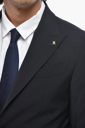CC COLLECTION Halbgefütterter Blazer aus Stretchwolle mit Spitzrevers