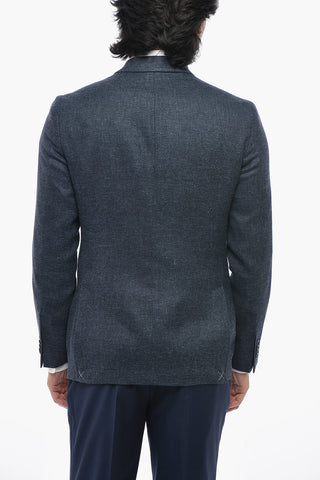 CC COLLECTION Blazer Semifoderato in Misto Lino con Rever a Lancia