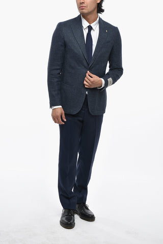 CC COLLECTION Blazer Semifoderato in Misto Lino con Rever a Lancia