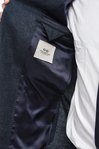 CC COLLECTION Blazer Semifoderato in Misto Lino con Rever a Lancia