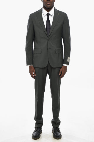 CC COLLECTION Single-Breasted Mohair-Blend Suit with Flap Pockets
