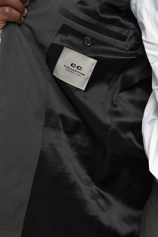CC COLLECTION Single-Breasted Mohair-Blend Suit with Flap Pockets