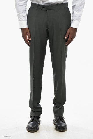 CC COLLECTION Single-Breasted Mohair-Blend Suit with Flap Pockets