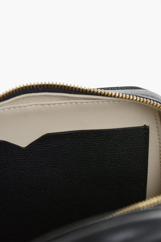 Handtasche Aus Zweifarbigem Leder Mit Standfüßchen