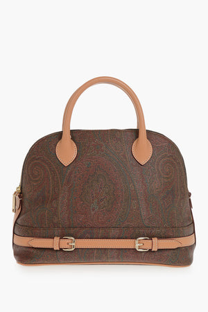 Handtasche Aus Leder Mit Jacquard-Motiv