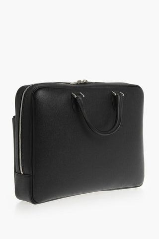 Saffiano Leather Laptop Bag With Double Handles