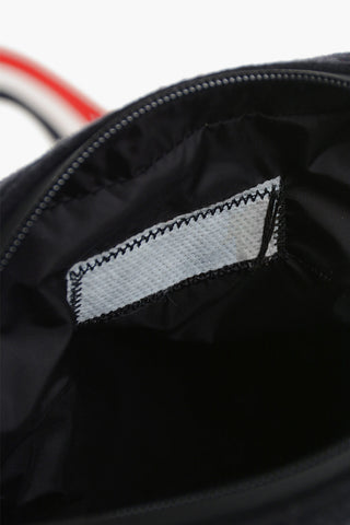 Wool Cloth Shoulder Bag with Iconic Strap