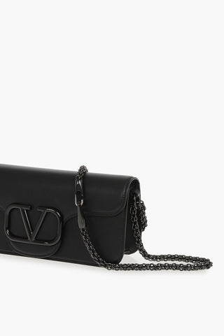 GARAVANI Solid-Color Leather Shoulder Bag with Tone-on-Tone Monogram