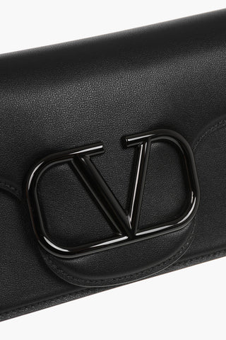 GARAVANI Solid-Color Leather Shoulder Bag with Tone-on-Tone Monogram