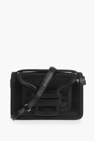 Brushed Leather Handbag with Removable Strap