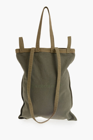 MM6 Baumwoll-Tote-Bag mit Velours-Logo