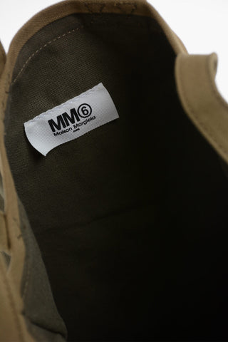 MM6 Baumwoll-Tote-Bag mit Velours-Logo