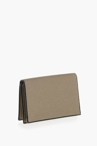 Solid-Color Saffiano Leather Card Holder