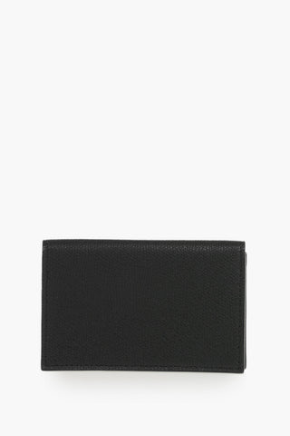 Solid-Color Saffiano Leather Card Holder