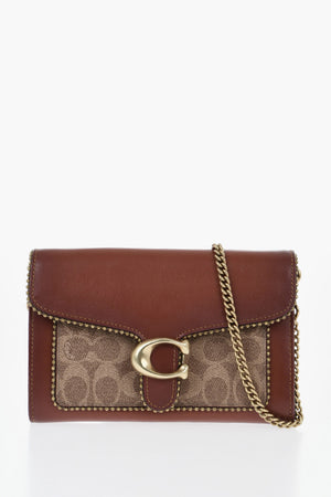 Umhängetasche Aus Leder Mit Monogramm-Einsätzen