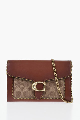 Umhängetasche Aus Leder Mit Monogramm-Einsätzen