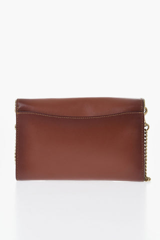 Umhängetasche Aus Leder Mit Monogramm-Einsätzen