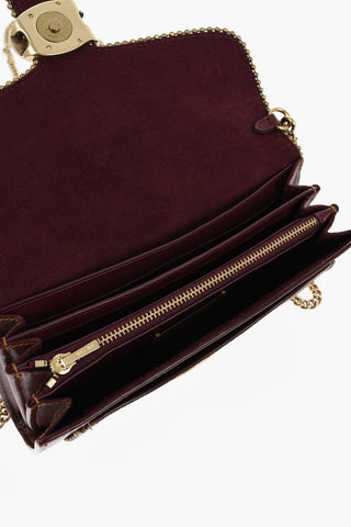 Umhängetasche Aus Leder Mit Monogramm-Einsätzen