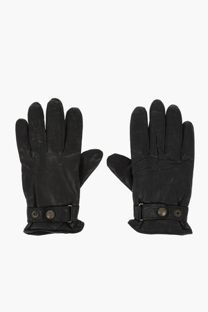 Leather Gloves Lined with Fleece