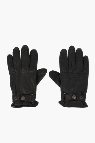 Leather Gloves Lined with Fleece