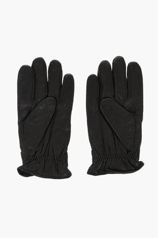Leather Gloves Lined with Fleece