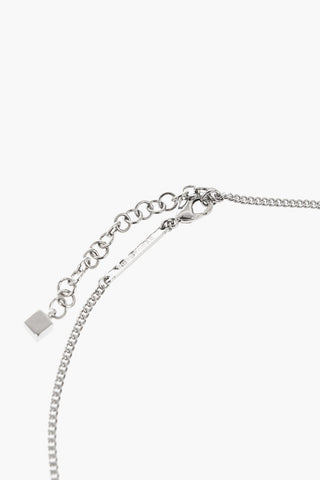 Brass Necklace with Ring Charms Embellished with Zircons