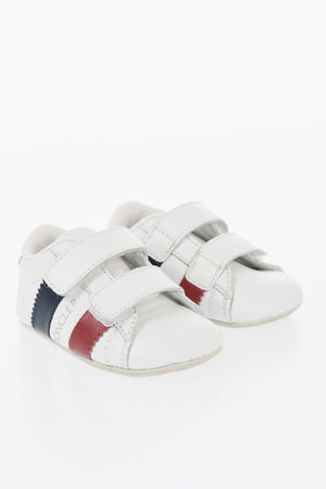 Sneaker Aus Leder Mit Klettverschluss