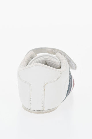 Sneaker Aus Leder Mit Klettverschluss
