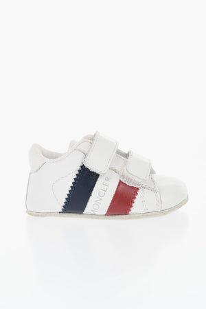 Sneaker Aus Leder Mit Klettverschluss