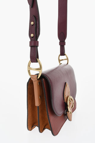 Two-Tone Leather And Suede Shoulder Bag